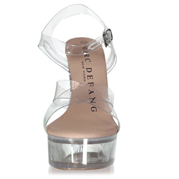 Cream and Tan Modern Minimalist Heels - Picture 2 of 2